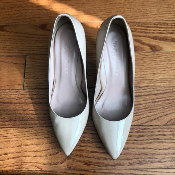 TARYN ROSE COLLECTION Gabriela Patent Nude Neutral Pumps Women’s Size 8M - Picture 11 of 13